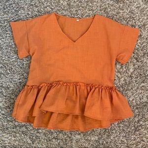 SHEIN orange peblum top
